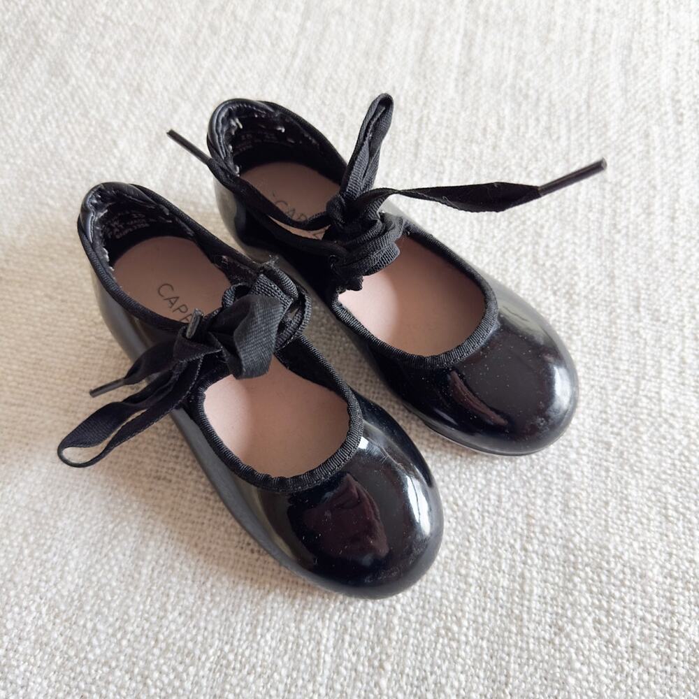 Capezio Black Tap Dance Shoes VGUC 8.5